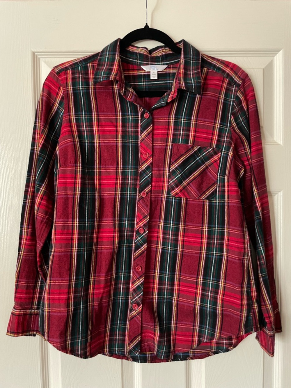 Time and Tru Red Flannel Shirt